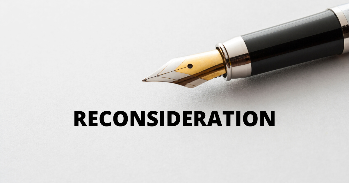 reconsideration